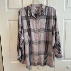 NWOT Sonoma Women's Plus Button Down Long-Sleeve Shirt 4X